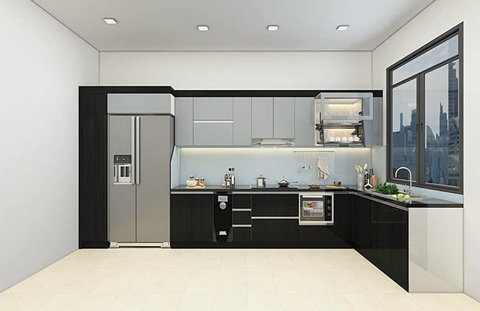 tủ bếp nhựa tủ bếp gỗ có khác gì nhau