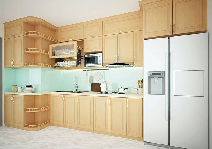 tủ bếp nhựa tủ bếp gỗ có khác gì nhau