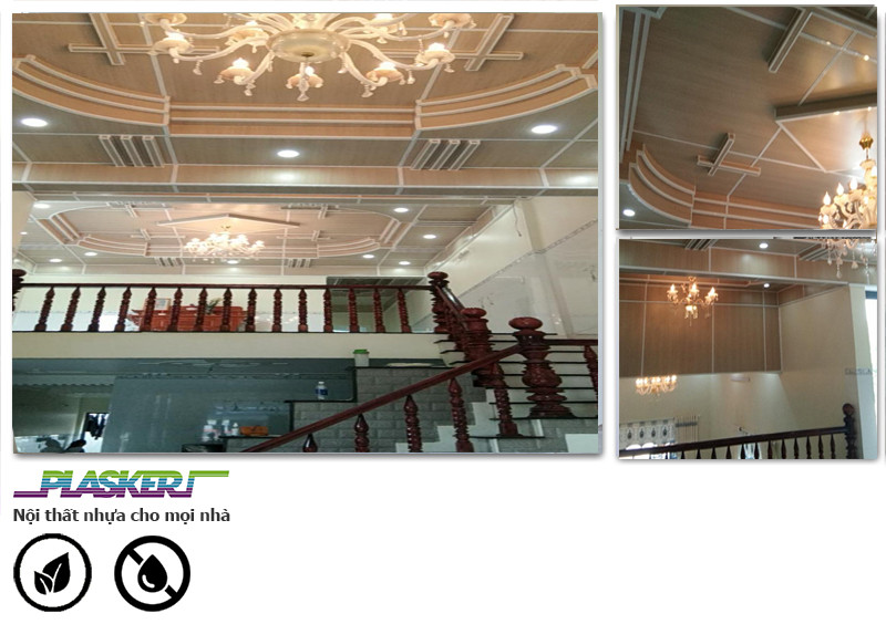tấm nhựa giả gỗ ốp trần