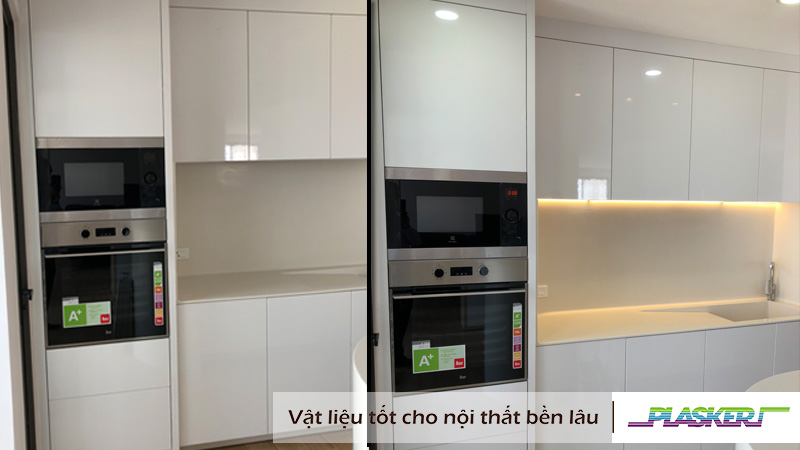 Tủ Bếp Nhựa Sơn Bóng 2k
