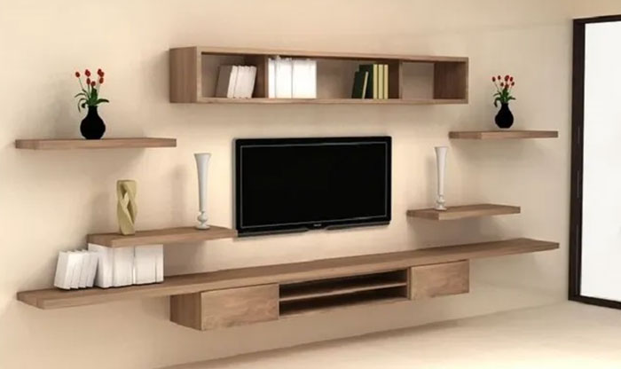 Tấm ván nhựa PVC Plasker làm tủ kệ tivi