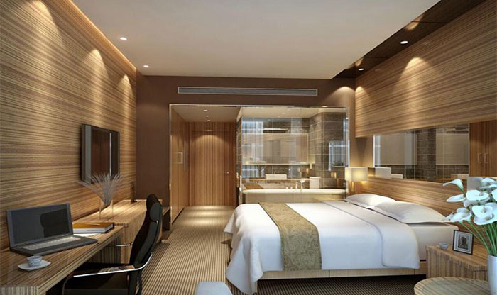 Tấm nhựa PVC vân gỗ làm nội thất phòng ngủ