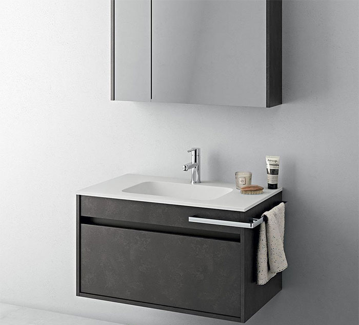 chậu tủ lavabo làm bằng tấm nhựa PVC