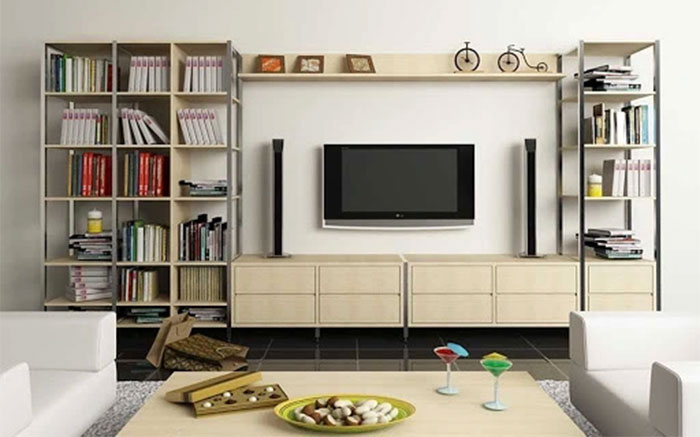 Kệ tivi làm từ tấm nhựa pvc - picomat sài gòn