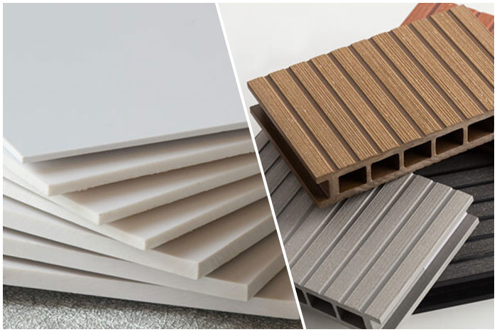 phân biệt tấm nhựa pvc và gỗ nhựa composite