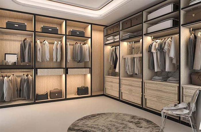 tủ quần áo mở làm từ tấm nhựa pvc