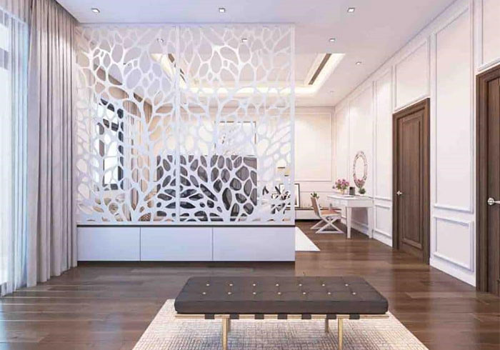 vách ngăn cnc làm từ tấm nhựa pvc - picomat sài gòn