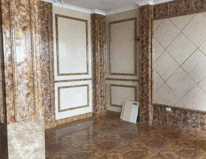 Ốp tường bằng tấm nhựa giả đá