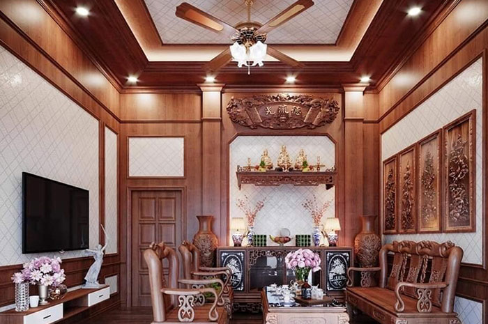 tấm nhựa ốp tường pvc cho nhà truyền thống