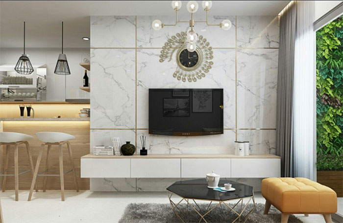 Cách tạo điểm nhấn cho ngôi nhà với tấm nhựa PVC vân đá