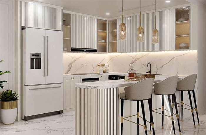 Các loại tấm nhựa PVC ốp tường nhà bếp