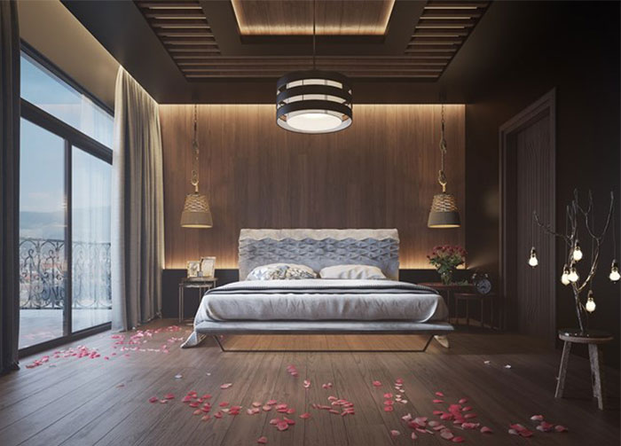 tấm nhựa pvc vân gỗ phong cách tân cổ điển