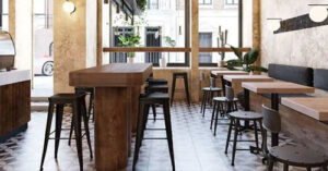 Sử dụng tấm nhựa PVC để ốp tường cho quán café