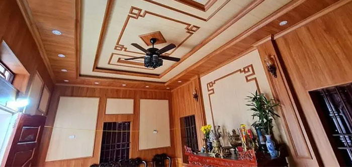 lợi ích khi kết hợp tấm nhựa PVC ốp trần với phào chỉ