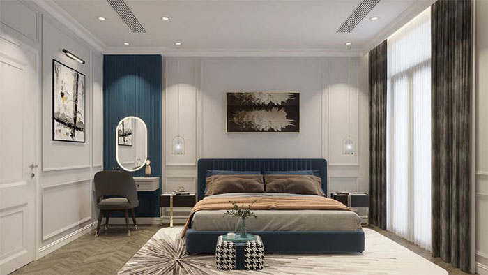 phào chỉ nhựa phòng ngủ phù hợp với nội thất