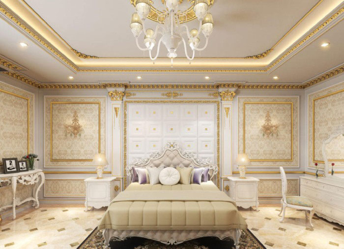 phào chỉ nhựa phòng ngủ phù hợp với nội thất