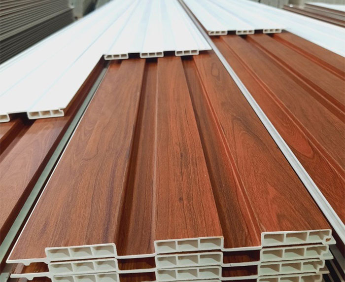 vách lam nhựa giả gỗ