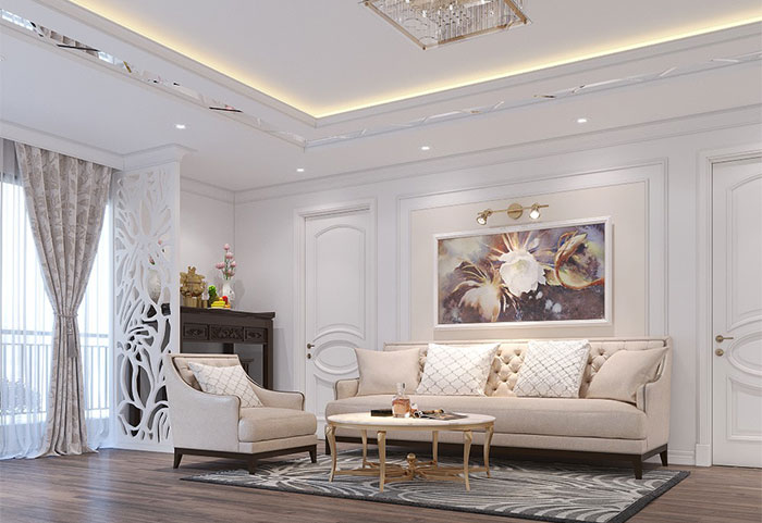 Mẹo giúp lựa chọn phào chỉ nhựa phòng khách phù hợp với diện tích căn phòng