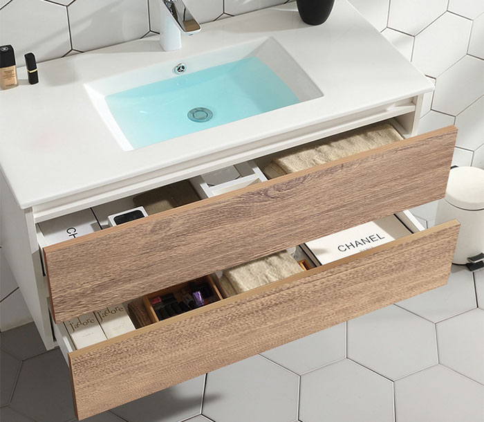 tủ lavabo làm bằng tấm nhựa pvc