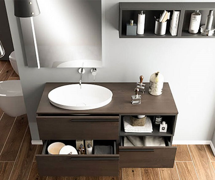 tủ lavabo làm bằng tấm nhựa pvc