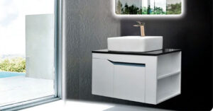 tủ lavabo làm bằng tấm nhựa pvc