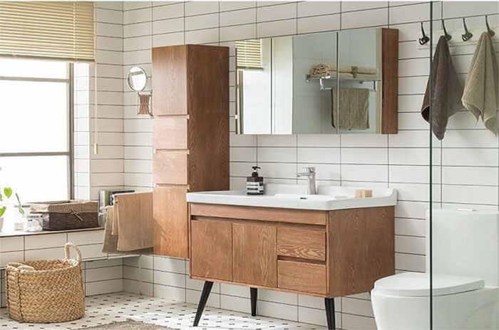 Tủ lavabo pvc chân đứng