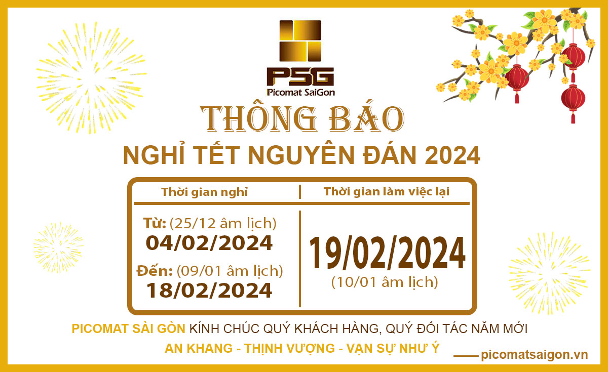 Thông báo nghỉ tết nguyên đán 2024