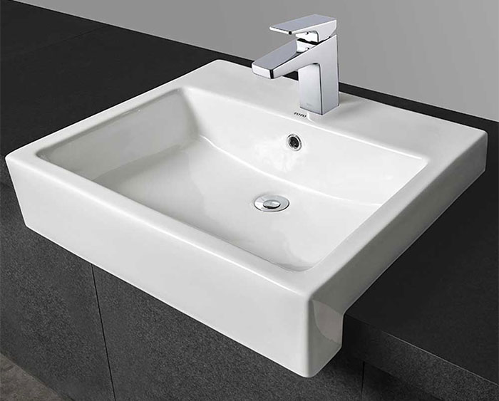Tủ chậu lavabo bán âm bàn là gì?