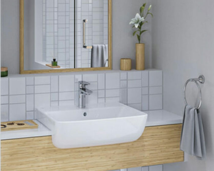 Tủ chậu lavabo bán âm bàn là gì?