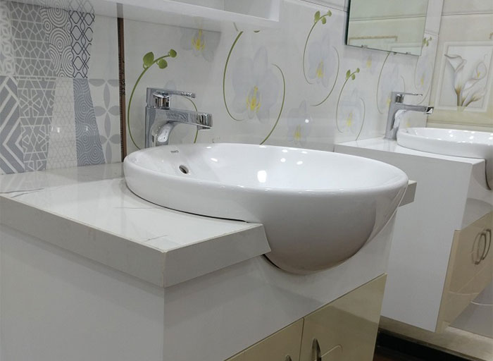 Tủ chậu lavabo bán âm bàn là gì?