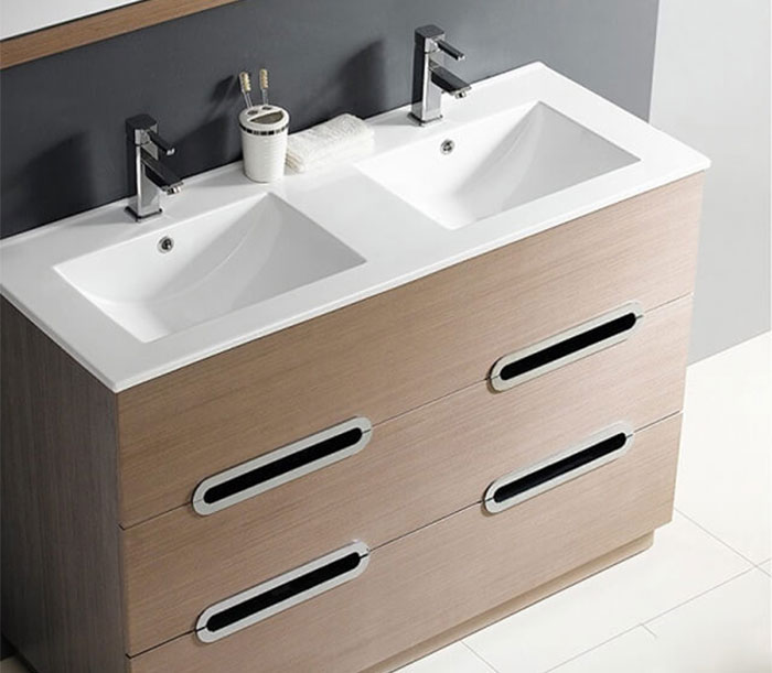Tủ lavabo PVC đôi: Nâng tầm không gian phòng tắm hiện đại