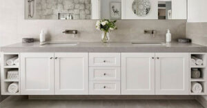 Tủ lavabo PVC đôi: Nâng tầm không gian phòng tắm hiện đại