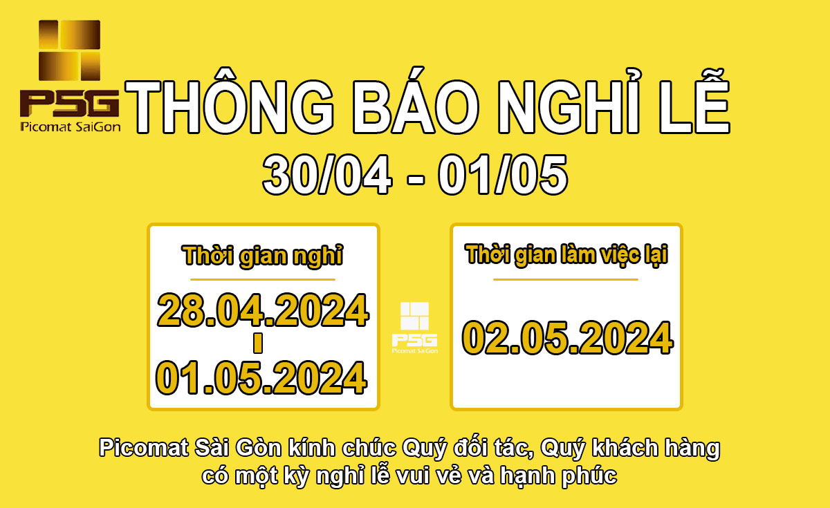 Thông báo nghỉ lễ 30/04 – 01/05/2024
