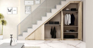 tấm nhựa pvc làm tủ cầu thang