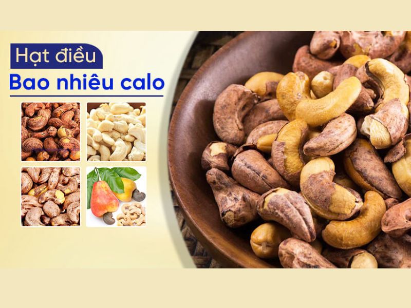 Calo trong hạt điều rang muối