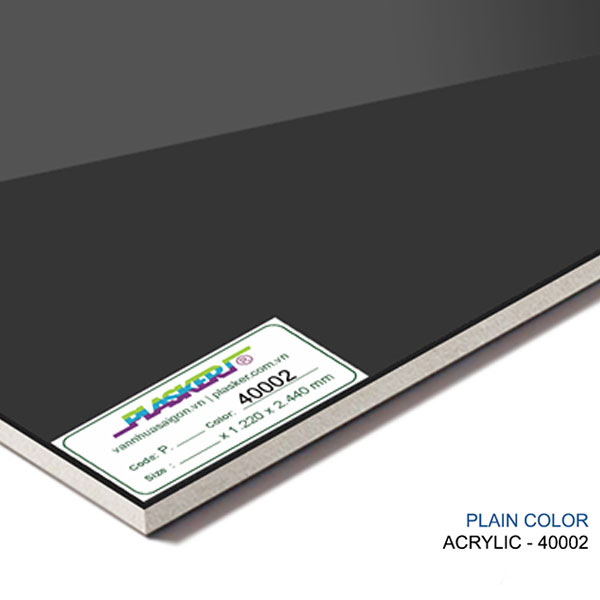 Tấm nhựa PVC phủ Acrylic màu đen