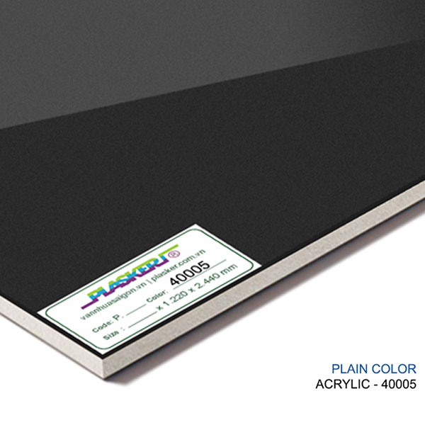 Tấm nhựa PVC phủ Acrylic màu đen - Ảnh 2