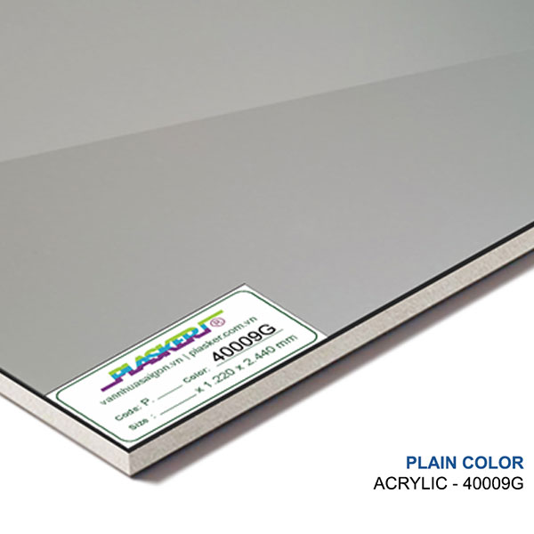 Tấm nhựa PVC phủ Acrylic màu xám