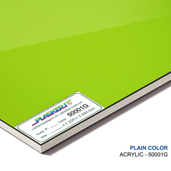 Tấm nhựa PVC phủ Acrylic màu xanh lá