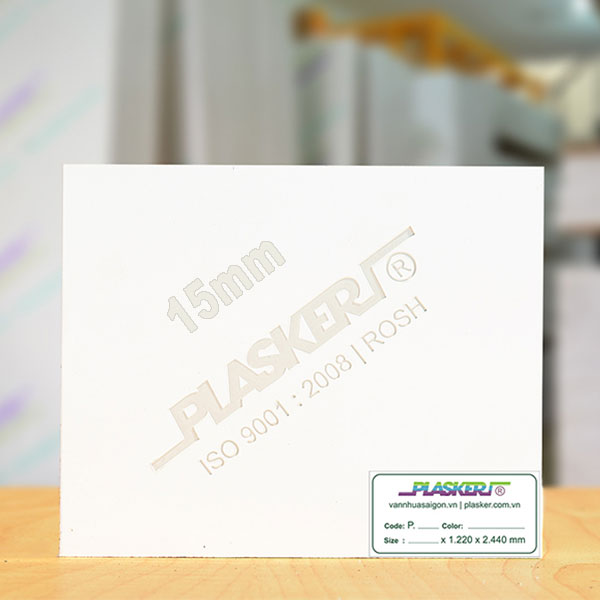 Tấm nhựa PVC 15mm thương hiệu Plasker