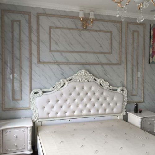 Trang trí phòng ngủ bằng tấm nhựa pvc PLASKER giả đá - Ảnh 3