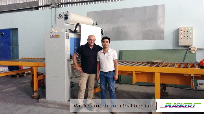 Gia công dán bề mặt nội thất bằng tấm nhựa PVC Plasker - Ảnh 3